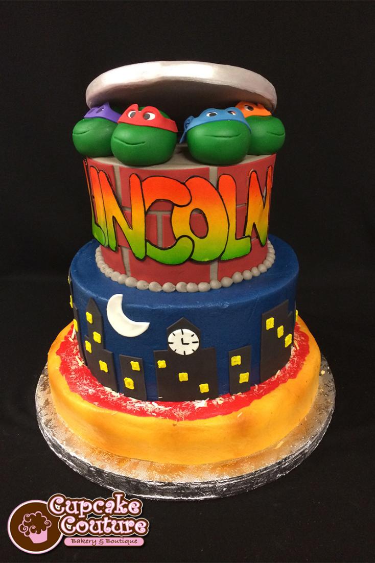 Teenage Mutant Ninja Turtles birthday cake